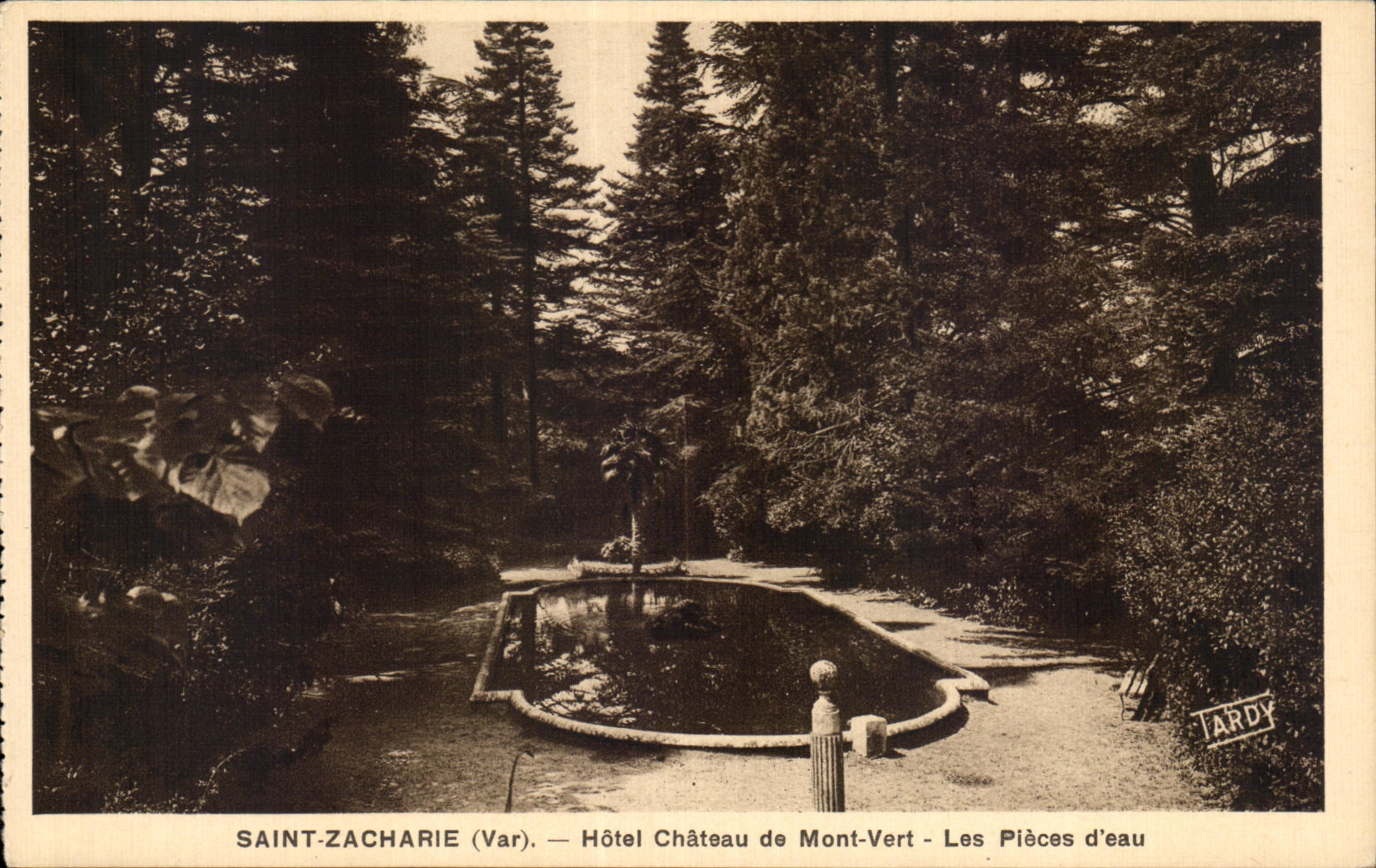 CPA Saint zacharie hotel chateau de mont vert les pieces d'eau