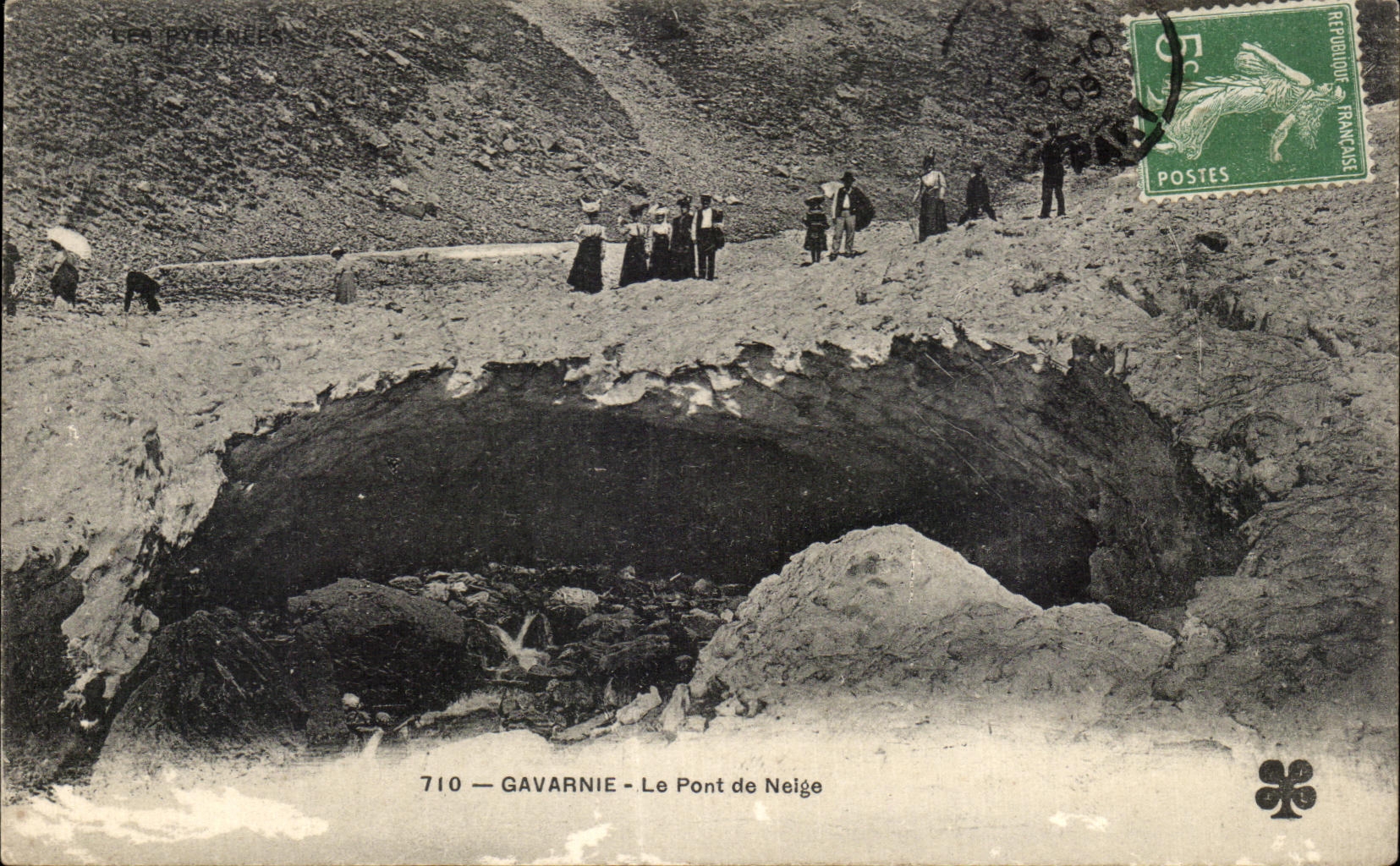 CPA Gavarnie le pont de neige