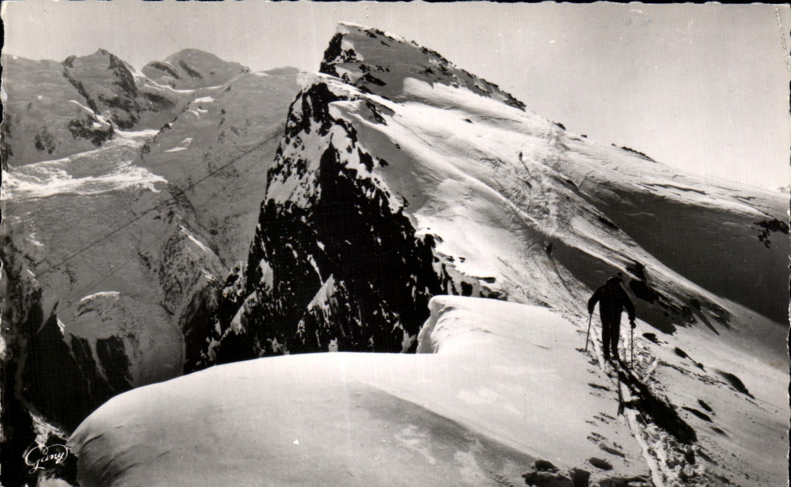 CPA Chamonix mont blane hte savoie le mont blance depart des pises du brevent