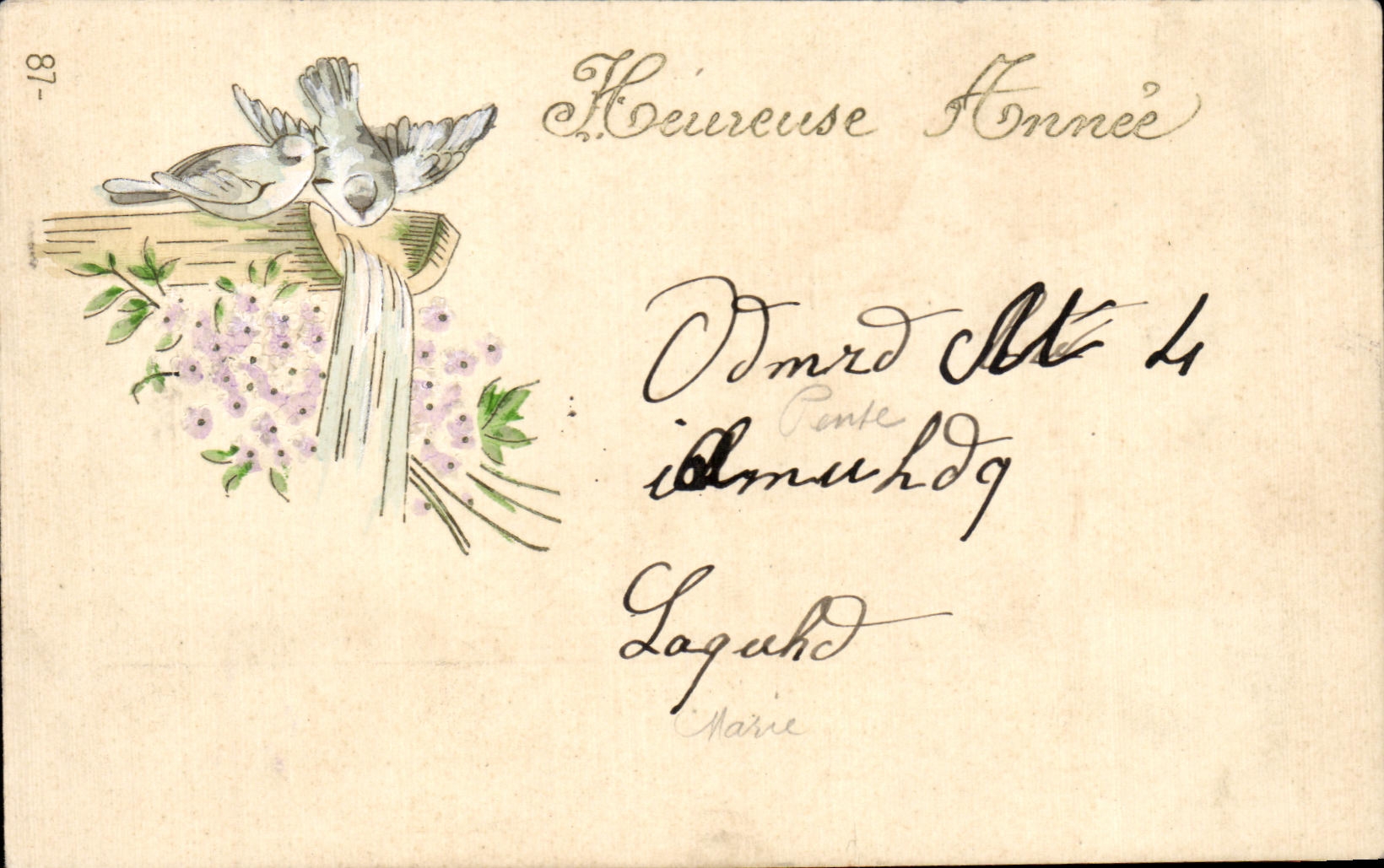 La fantasia de CPA florece pajaros