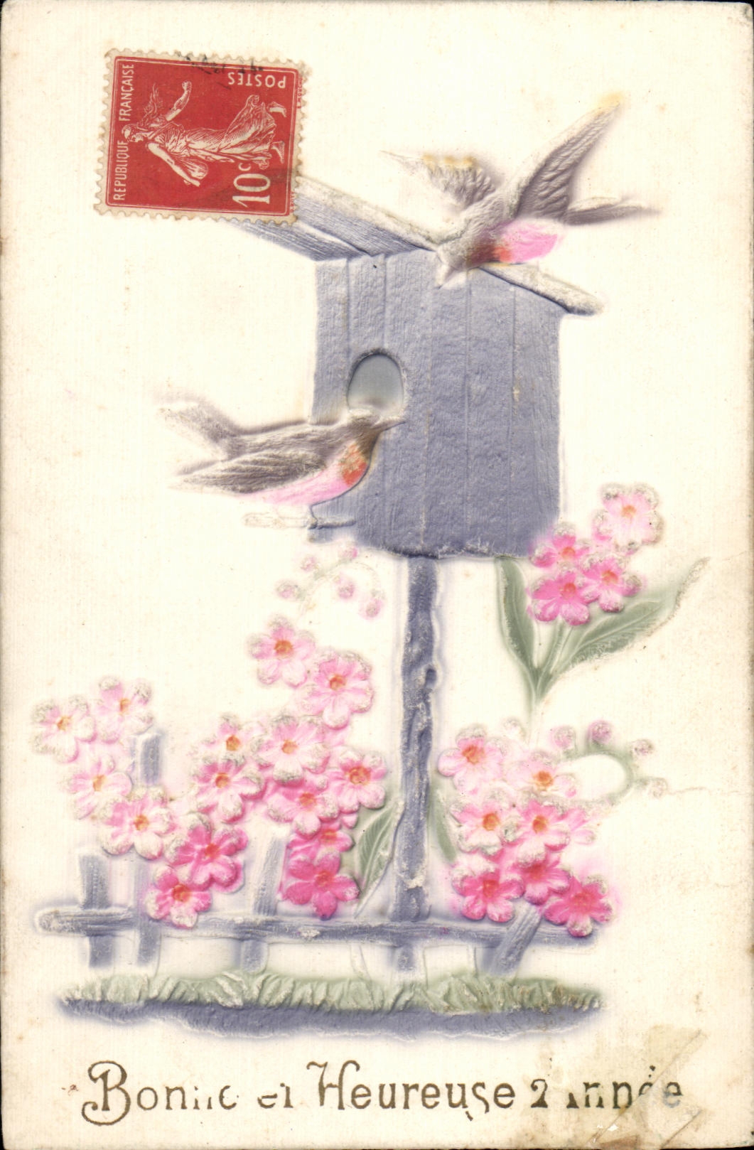 La fantasia de CPA florece pajaros