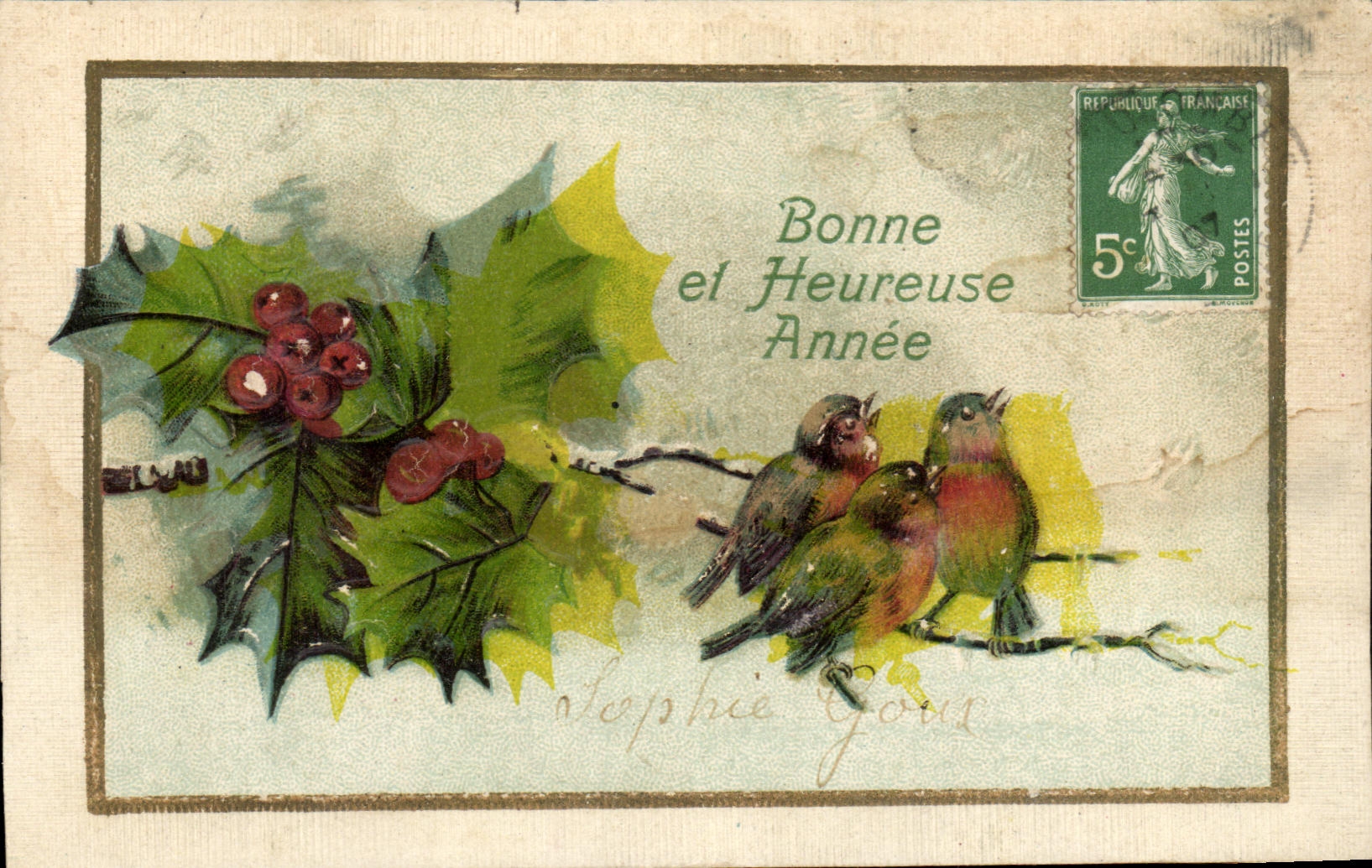 La fantasia de CPA florece pajaros