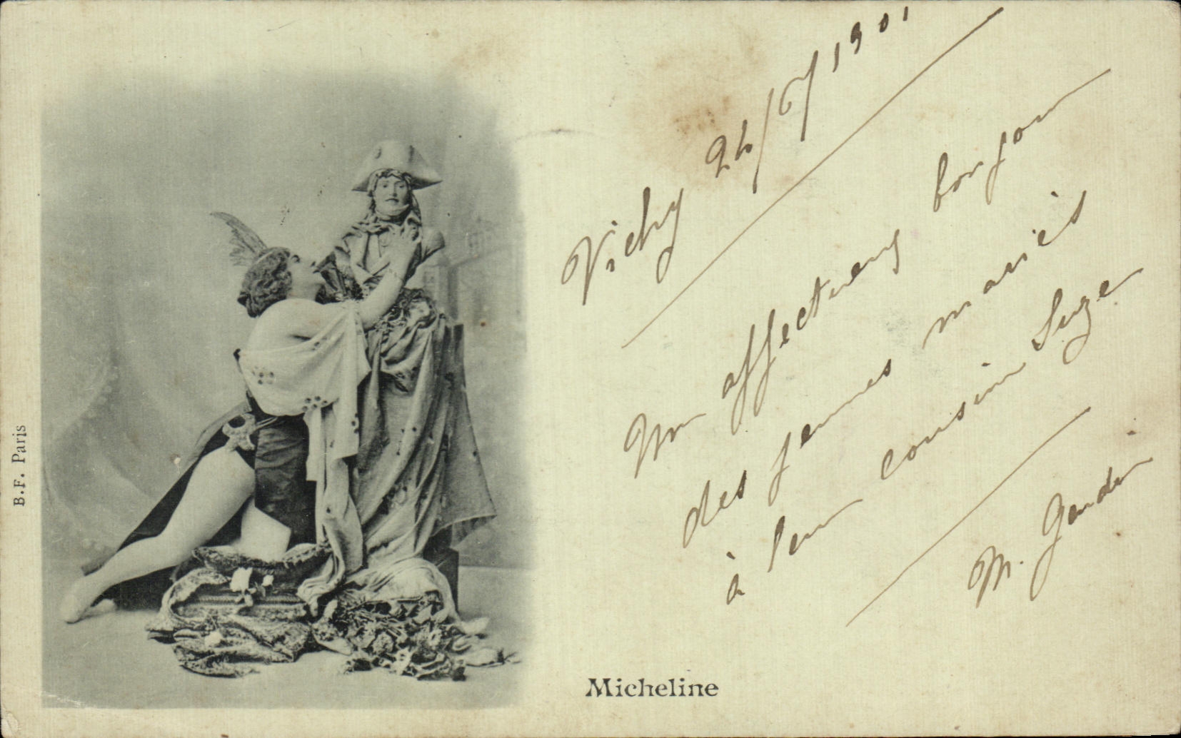 CPA Micheline Femme Folklore