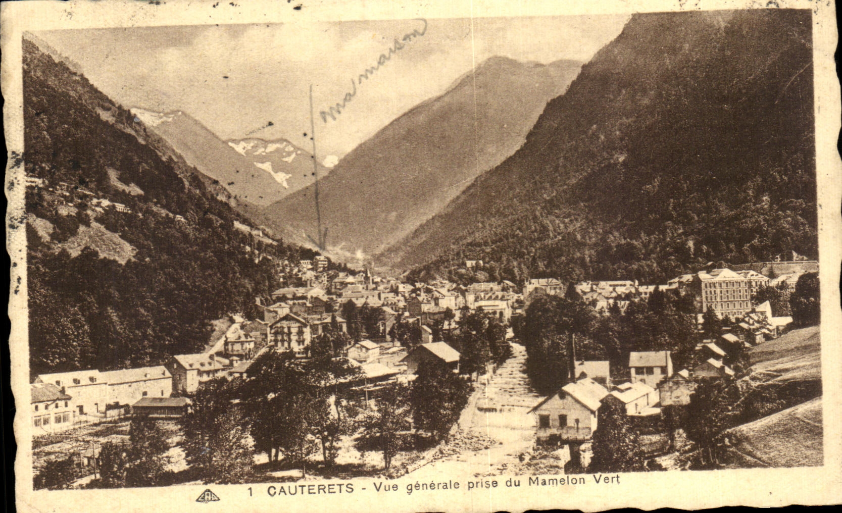 CPA Cauterets View Taken of the Green Nipple