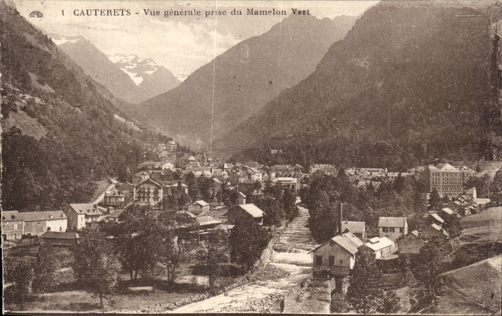 CPA Cauterets View taken of the Green Nipple