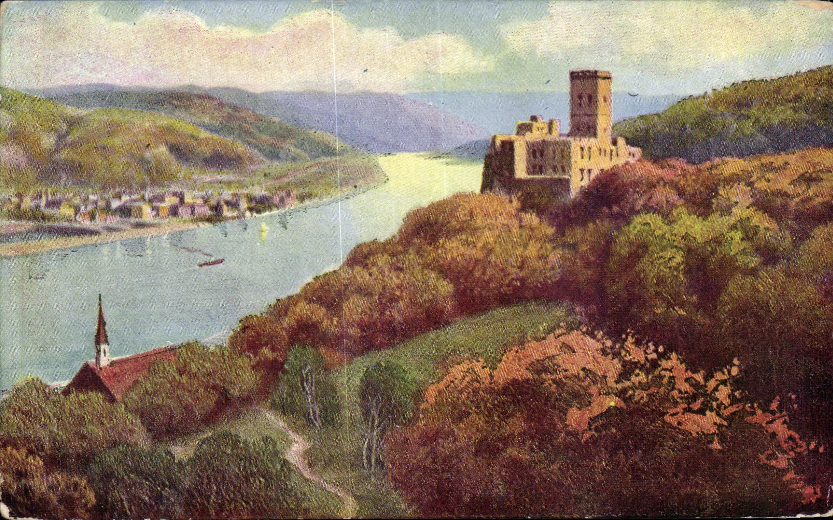 CPA Stolznfels Sur le Rhin 