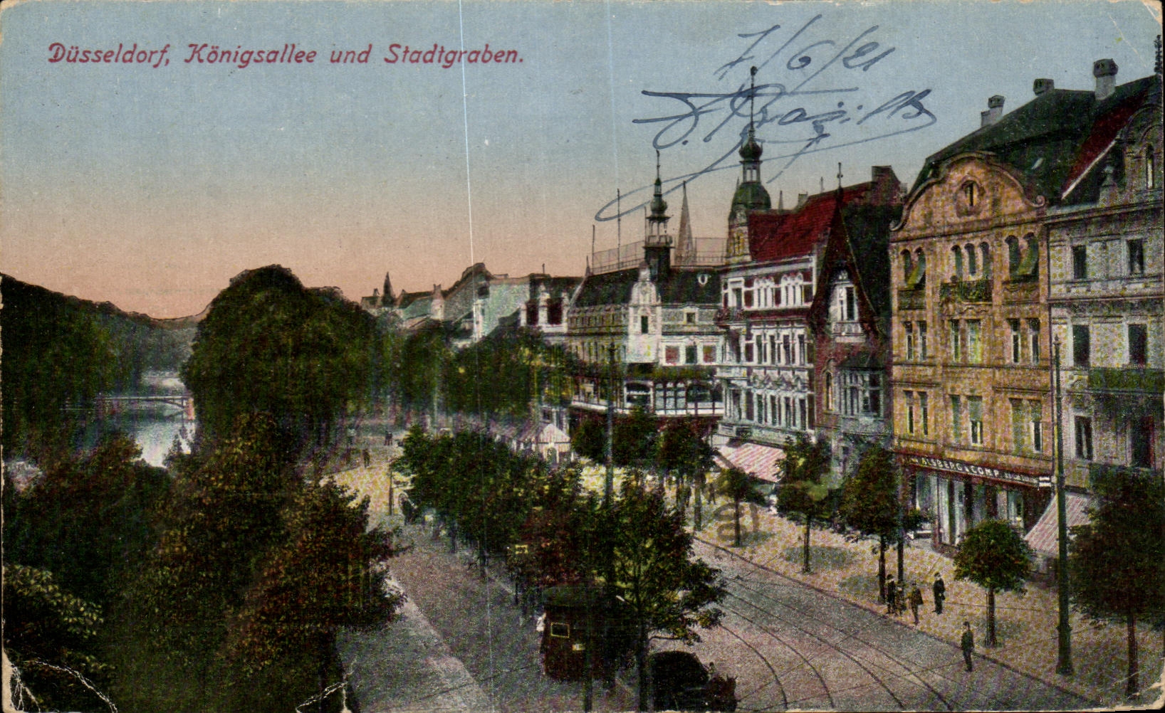 CPA Dusseldorf Konigsallee and Stadtgraben