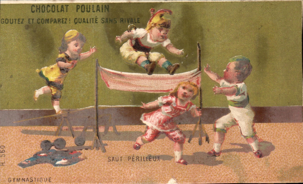Chromo Chocolat Poulain Saut Perilleux Gymastique 