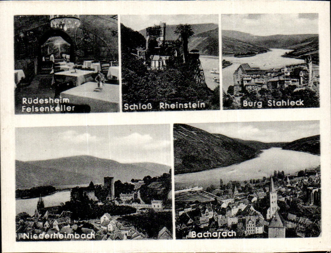CPSM Niederhaimsbach Bacharach Burg Stahleck 