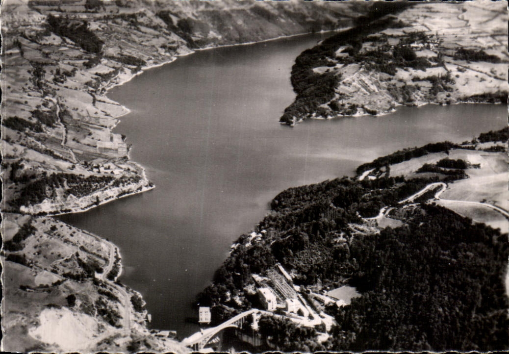 CPSM Vallee Du Drac Vue aerienne du Lac et du Barrage du Sautet