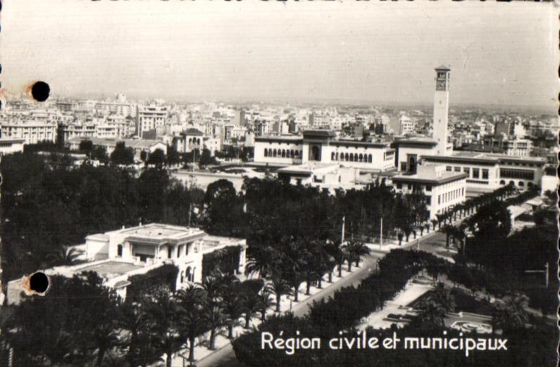 CPSM Casablanca Maroc Region civile et municipaux