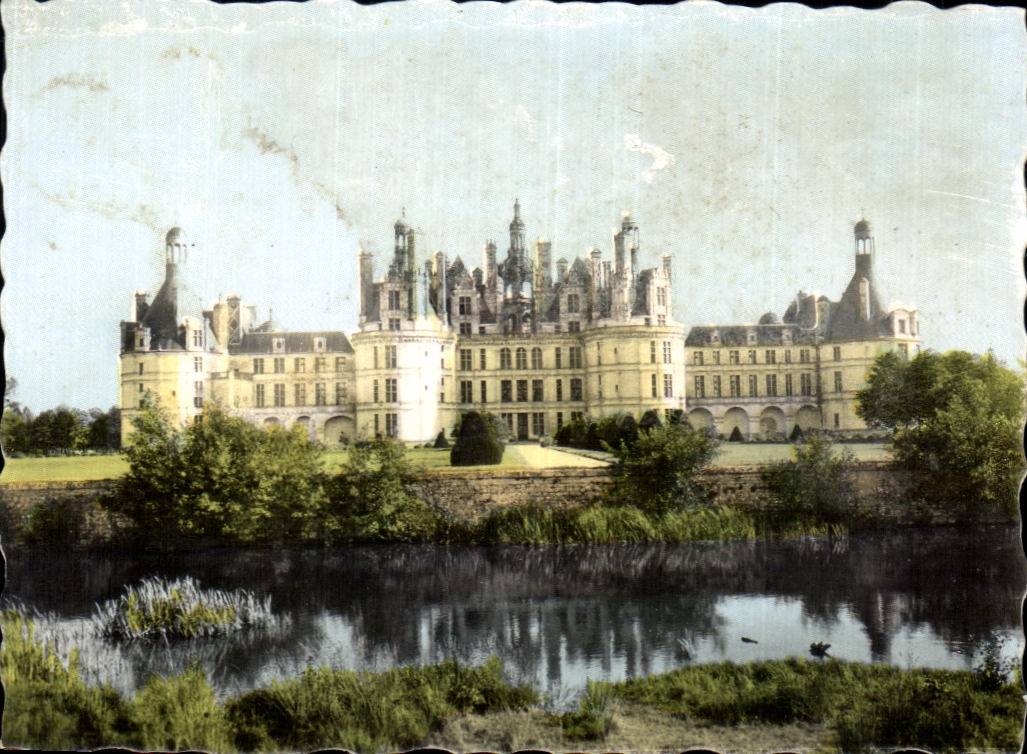 CPSM Le chateau de chambord facade nord et jardins sur le cosson