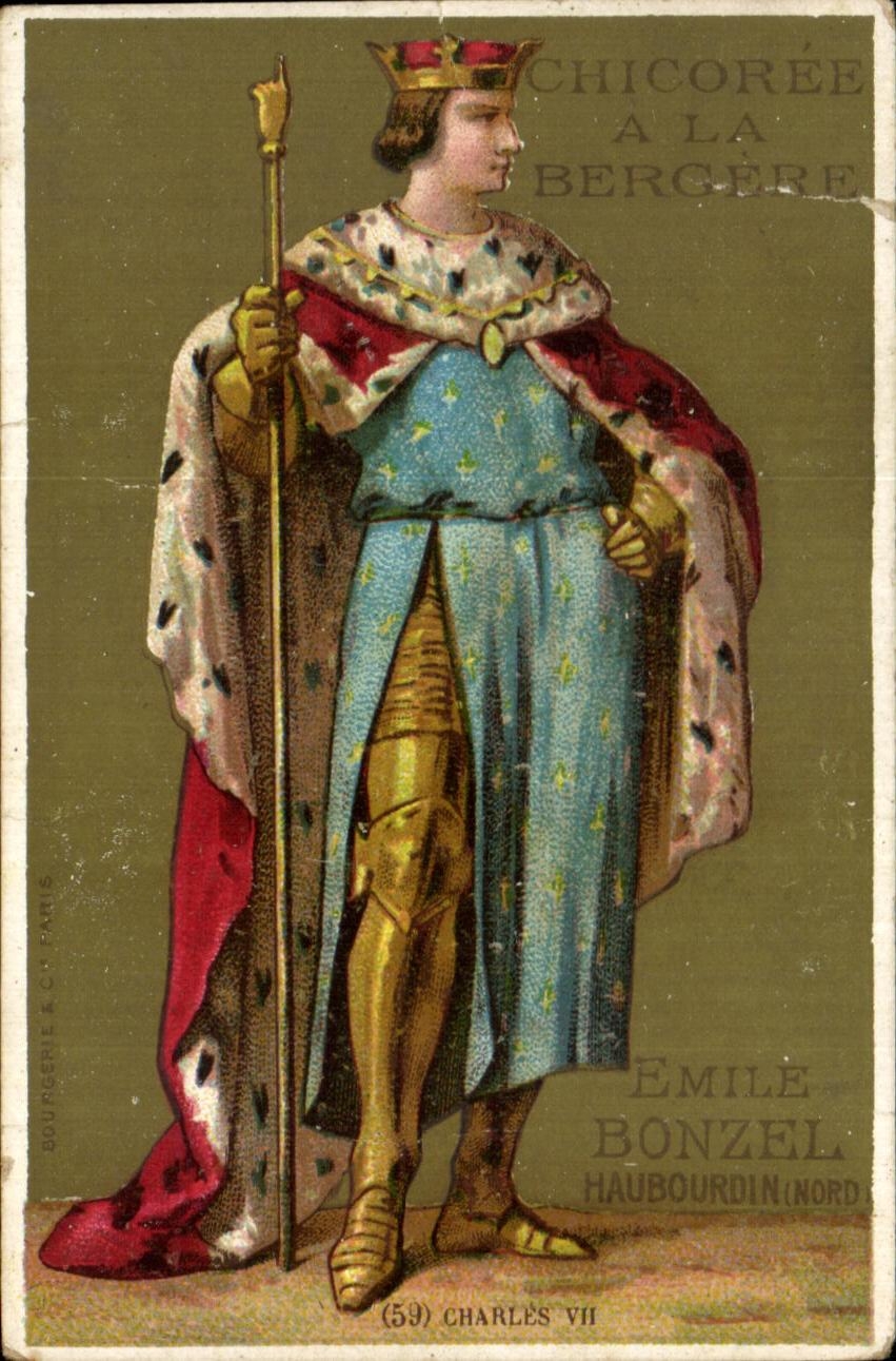 Chromo Charles vVII Chicoree la Bergere Cafe Emile Bonzel Haubourdin
