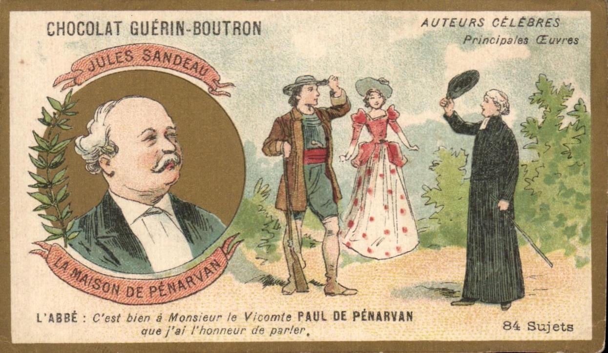 Chromo Chocolat guerin boutron auteurs celebres principales Maison de Penarvan 