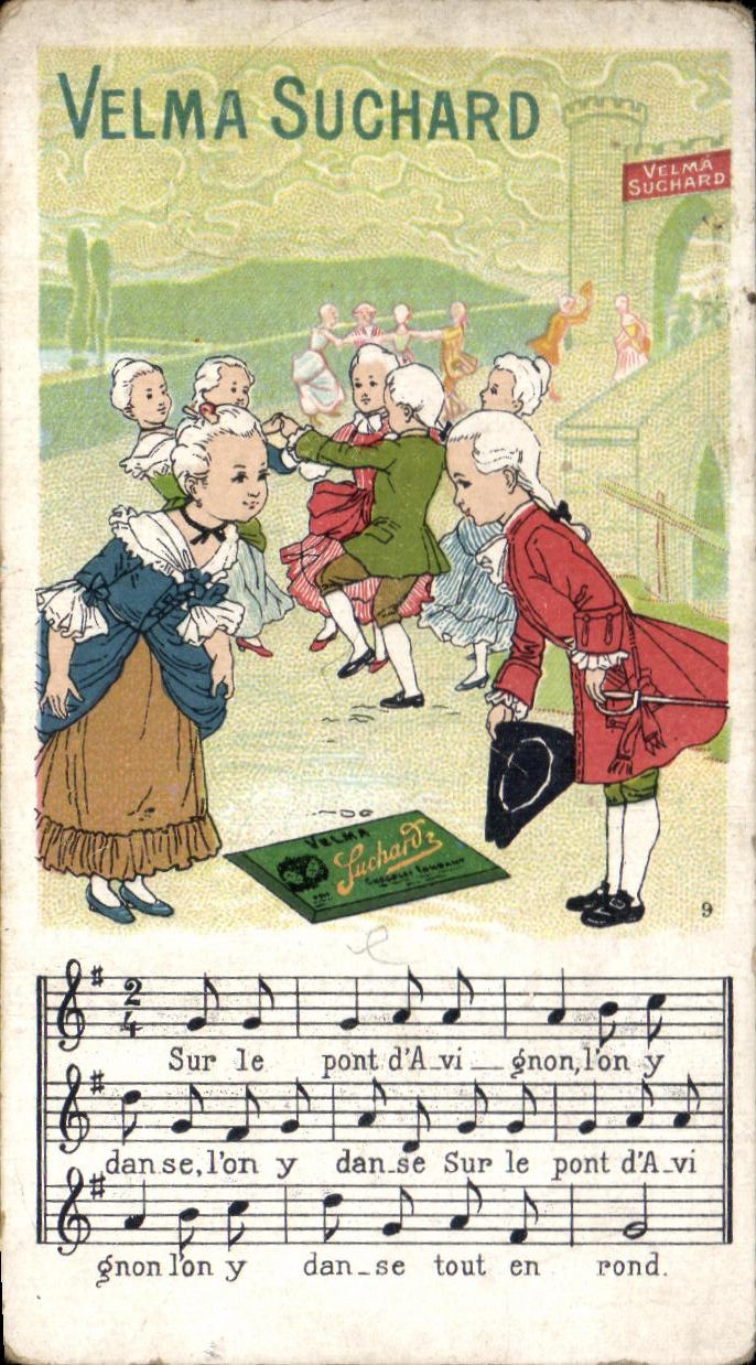 Chromo Velma suchard sur le pont d'Avignon
