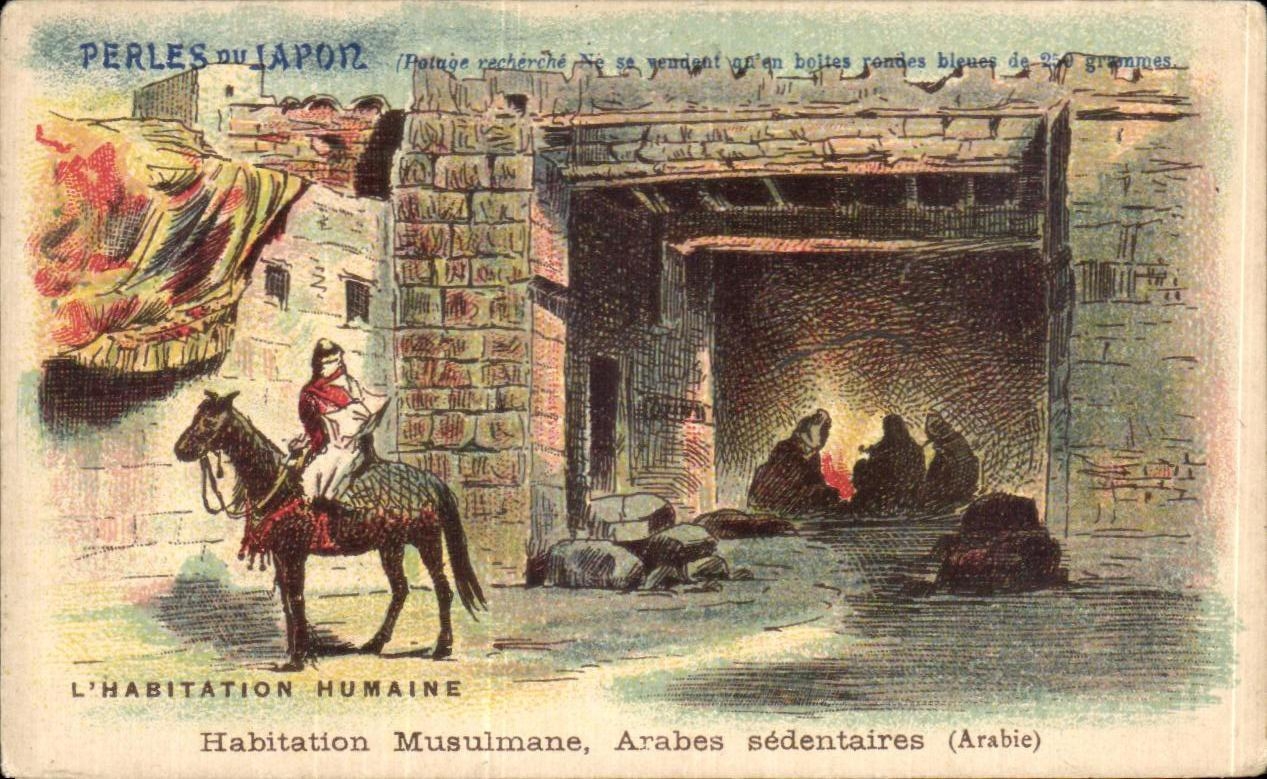 Chromo L habitation Humaine Habitation Musulmane Arabie Perles du Japon