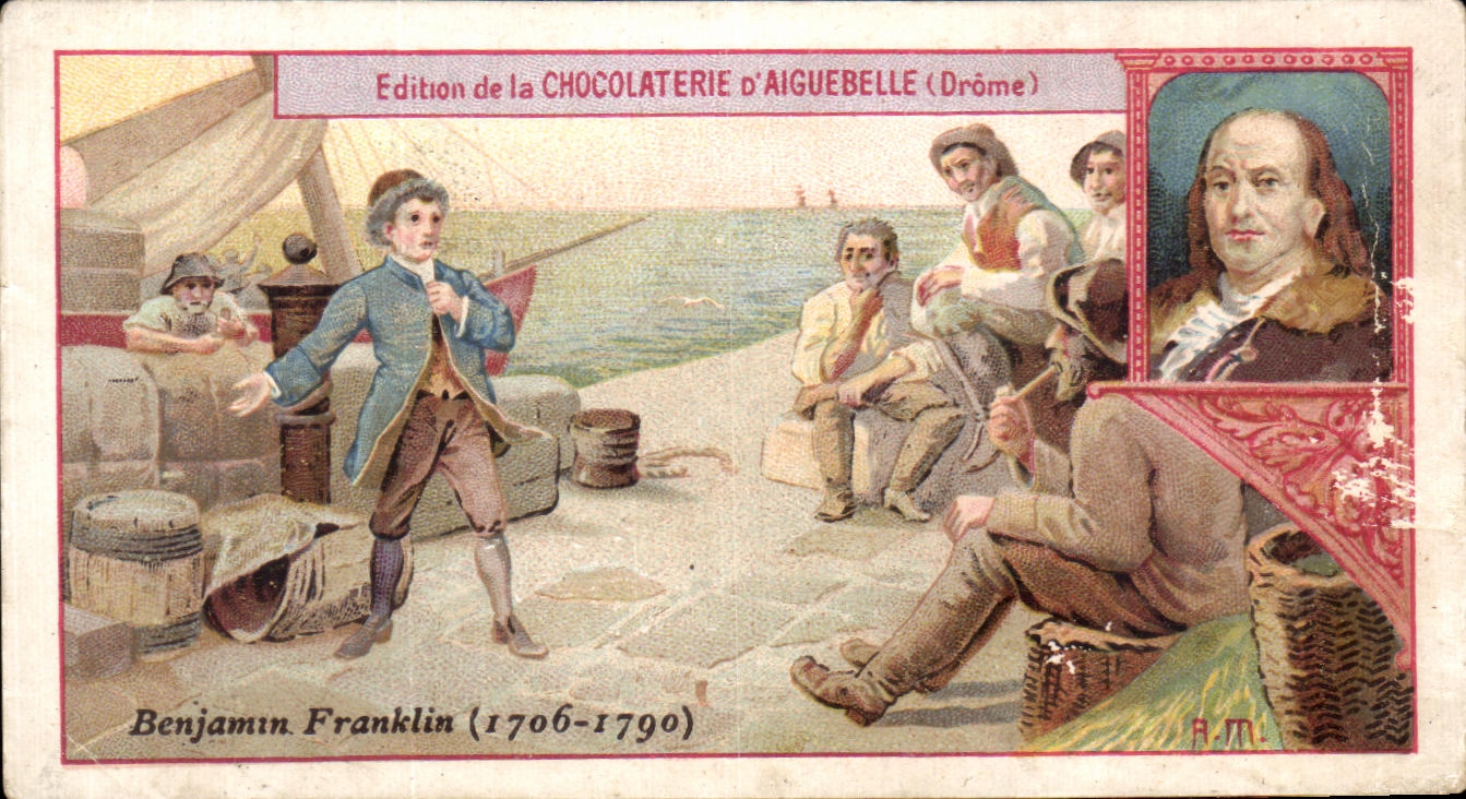 Chromo Chocolaterie d'Aiguebelle Benjamin Franklin