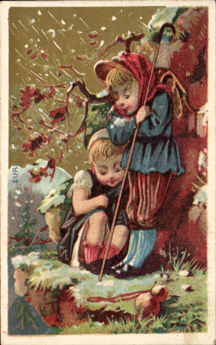 ChromoSociete Anonyme Le Bon Genie Rue de la Douane Seule Maison Vendant a Credit Enfants