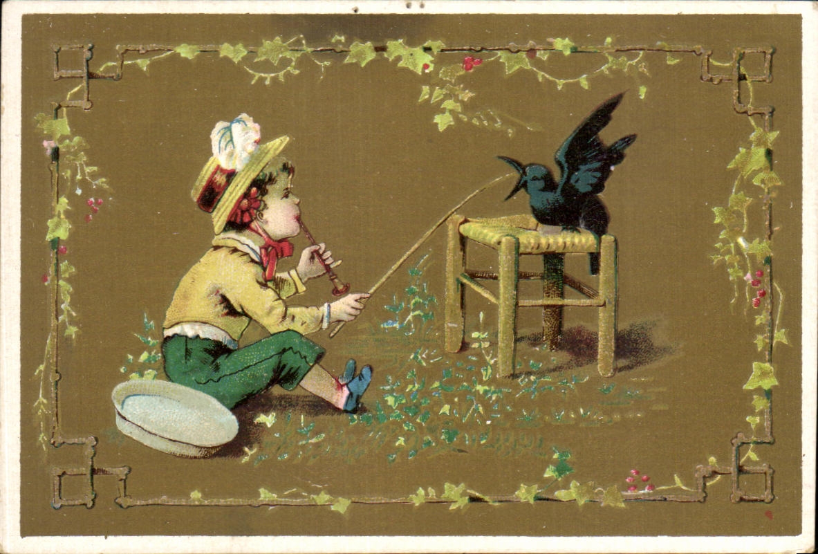 Chromo Societe Anonyme Le Bon Genie Rue de la Douane Seule Maison Vendant a Credit