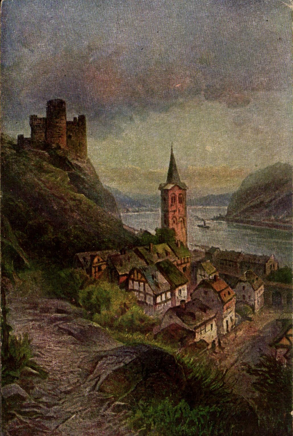 CPA Burg Maus wurde vom Blachof Bohemund von Trier zum Schutze soiner Besitzungen am Rhein