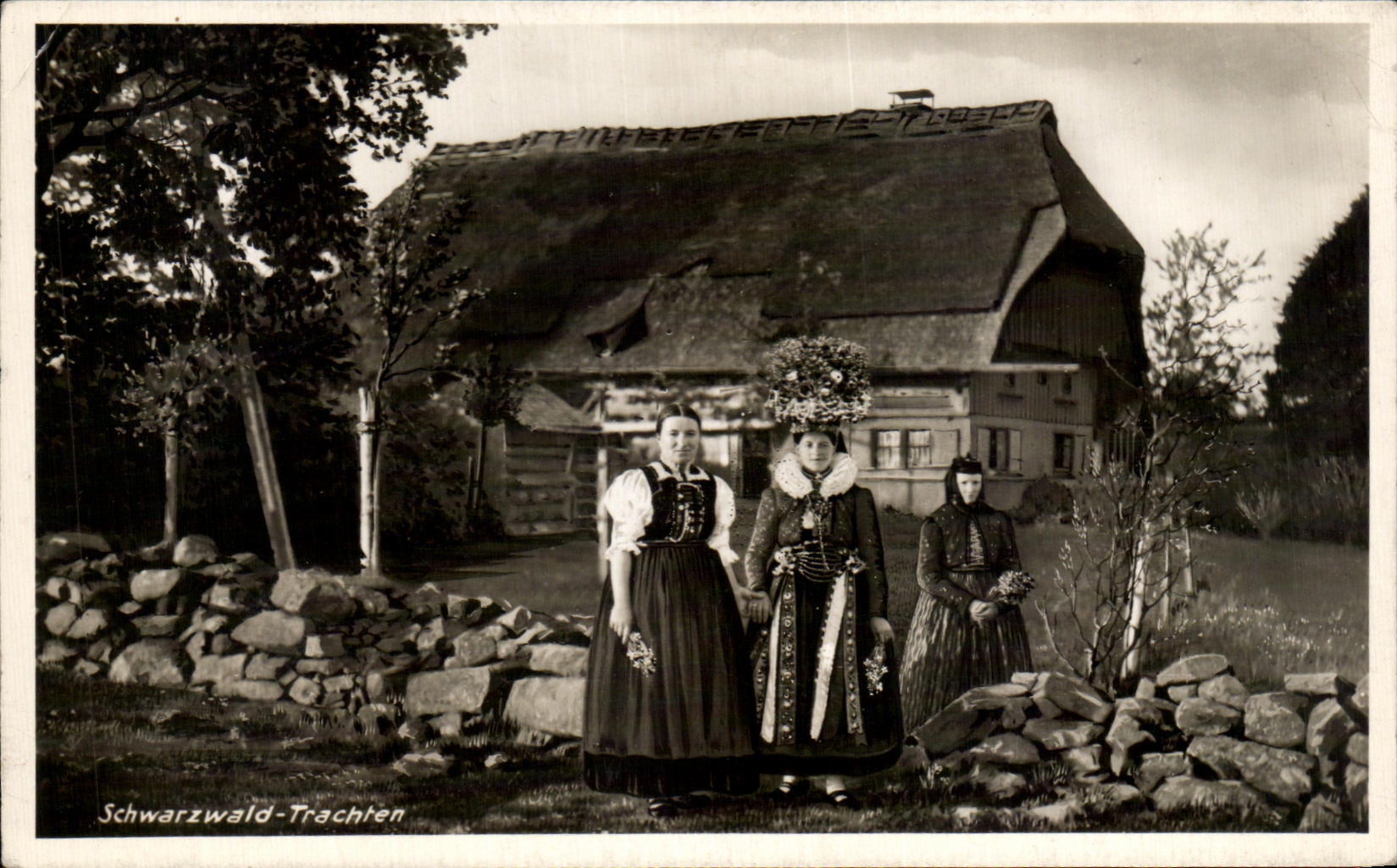 CPA Schwarzwald Trachten Folklore Costume