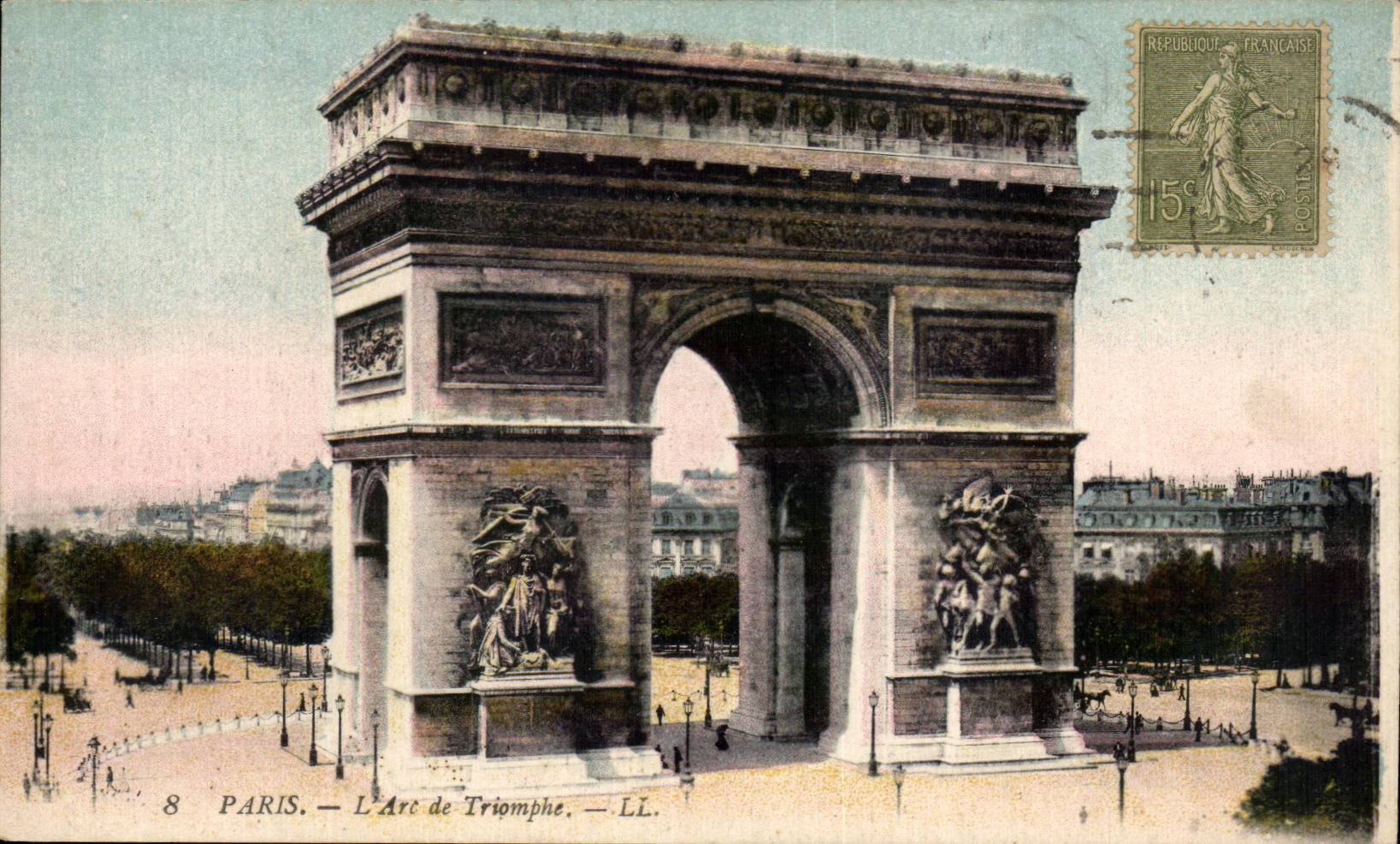 CPA Paris L'Arc de Triomphe