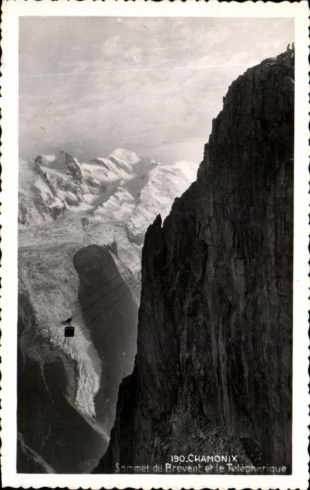 CPA Chamonix Sommet du Brevent et le Telepherique