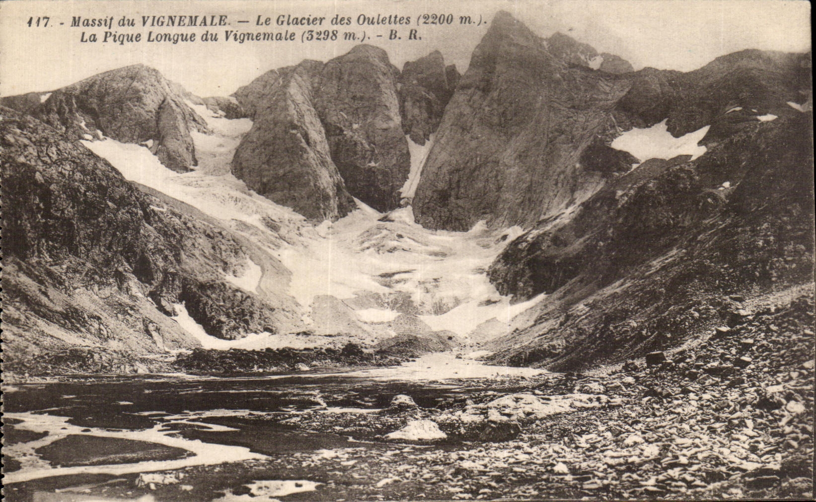 CPA Massif du Vignemale Le Glacier des Oulettes La Pique Longue du Vignemale