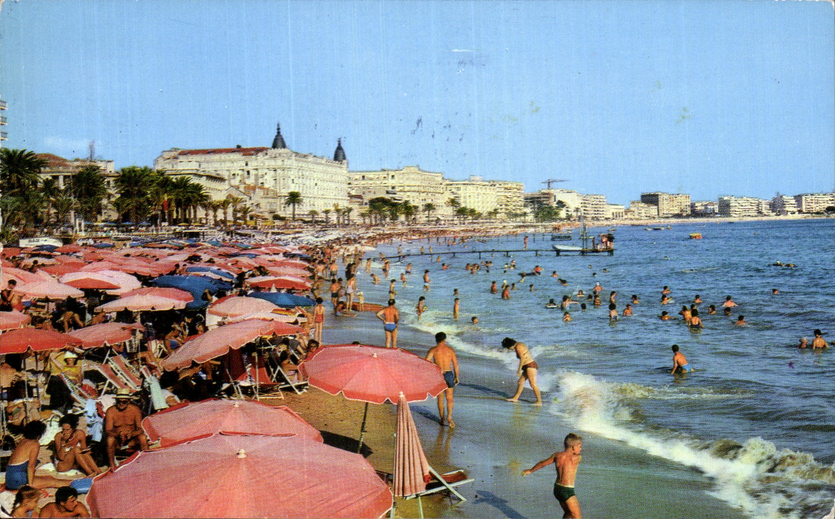 CPA Cannes the Beach of the Small cross