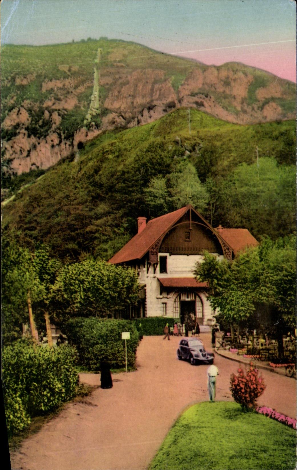 CPA Lourdes Train station of the Peak of Jer