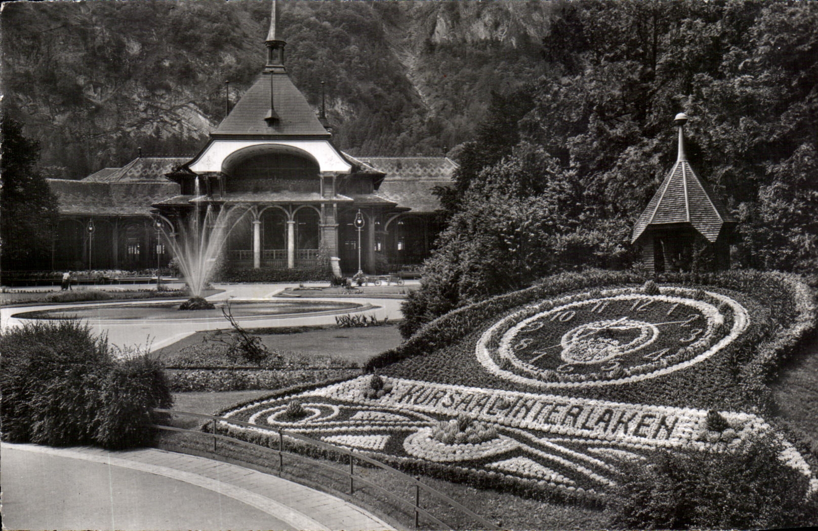 CPA Interlaken Kursaal Blumenuhr Suisse
