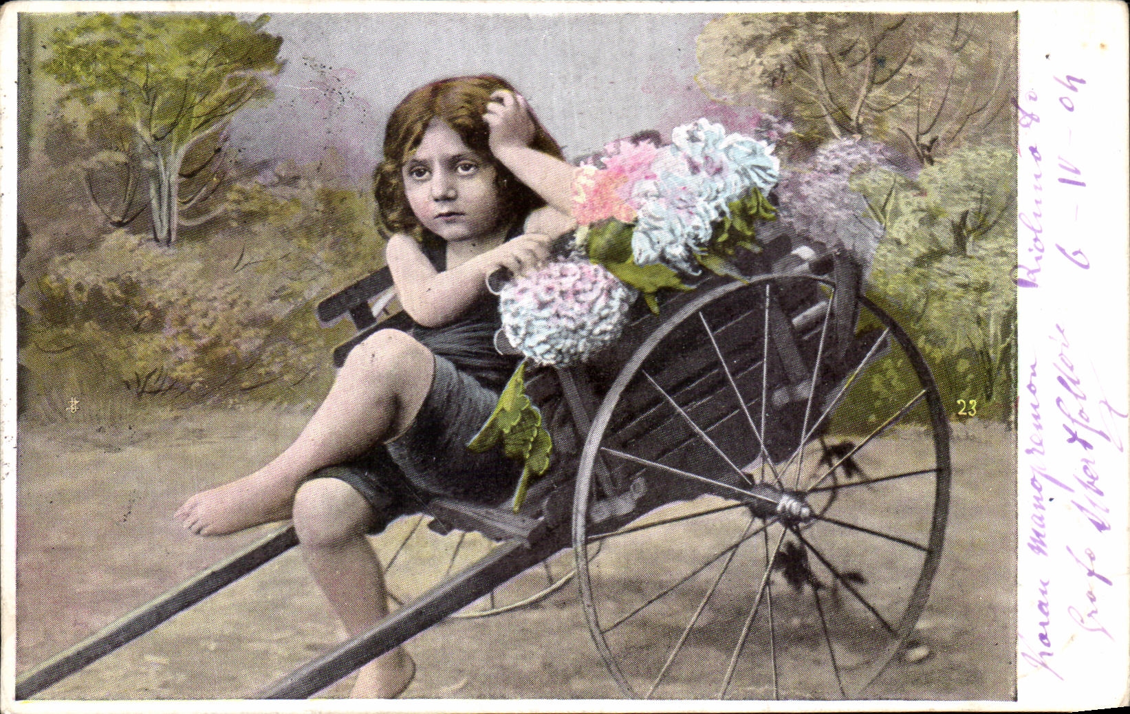 CPA Fantaisie Enfant Brouette 