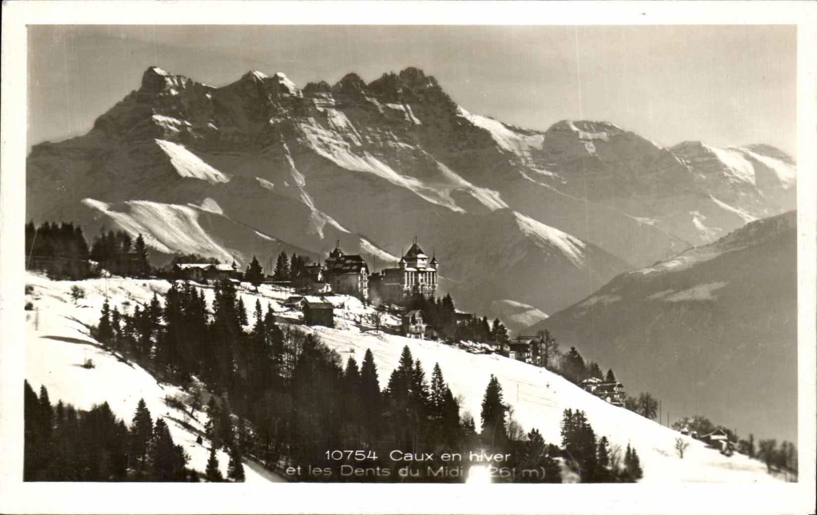CPA Caux en hiver et les dents du Midi