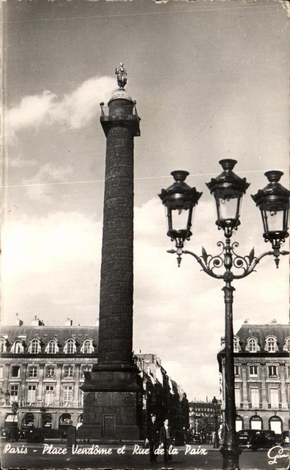 CPSM Paris Place Vendome et rue de la Paix 