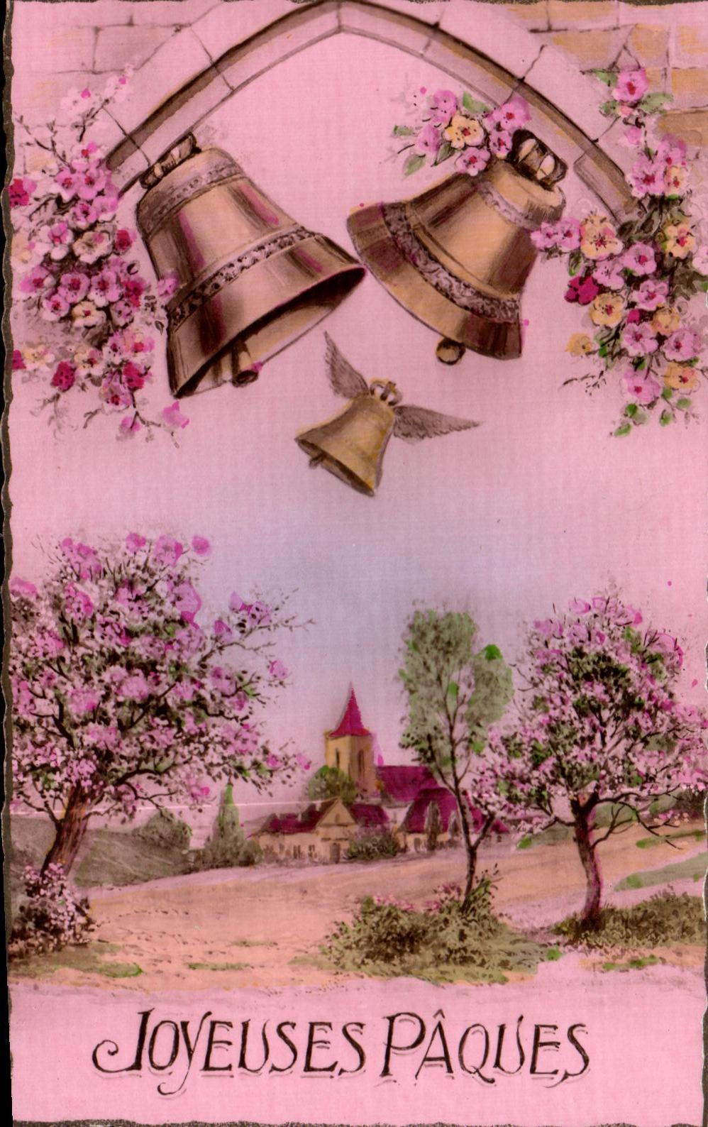 CPA Fantaisie Joyeuses Paques Paques Easter