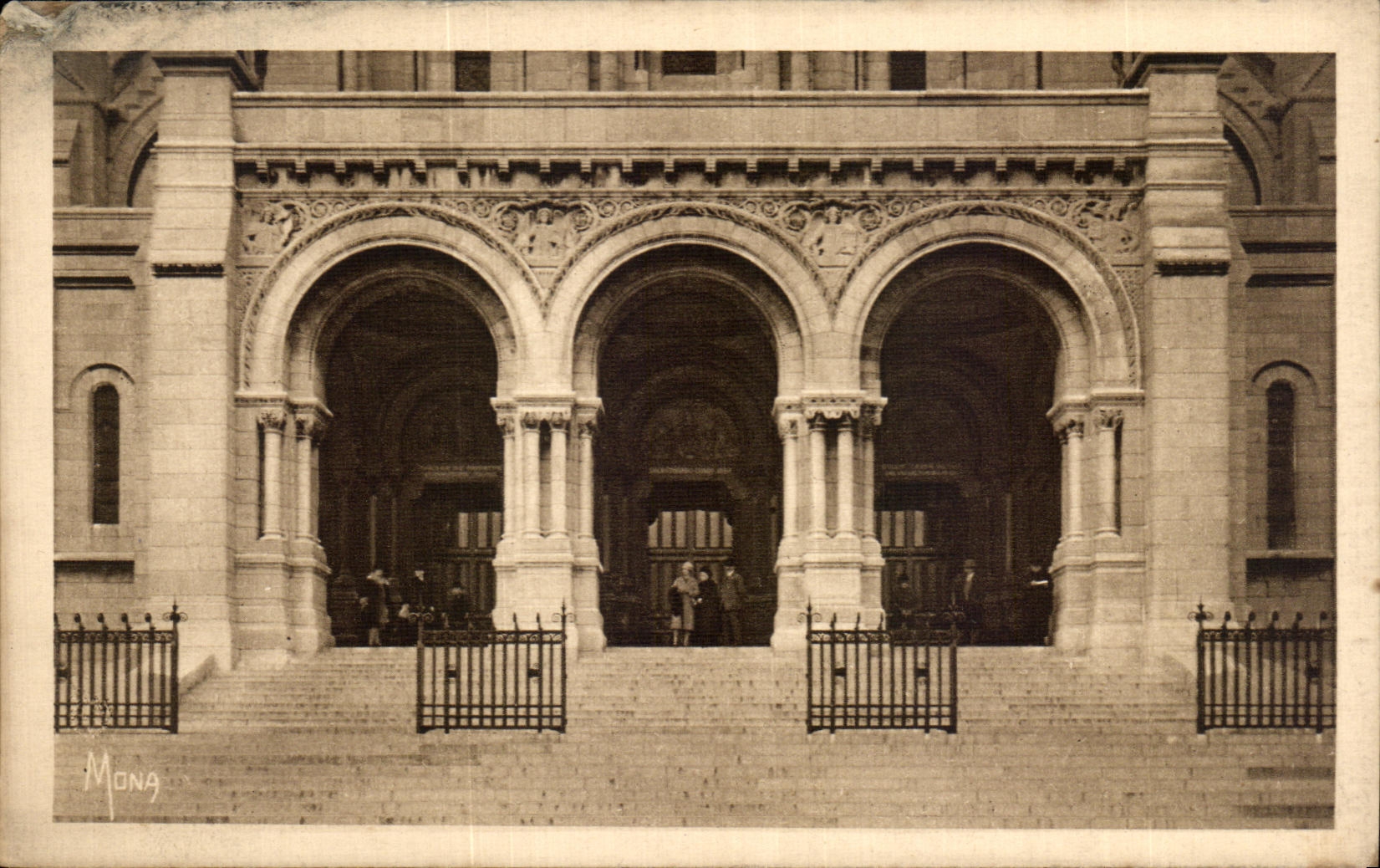 CPA Les Petits Tableaux De Paris Basilique du sacre Coeur de Montmartre Le Porche Principal
