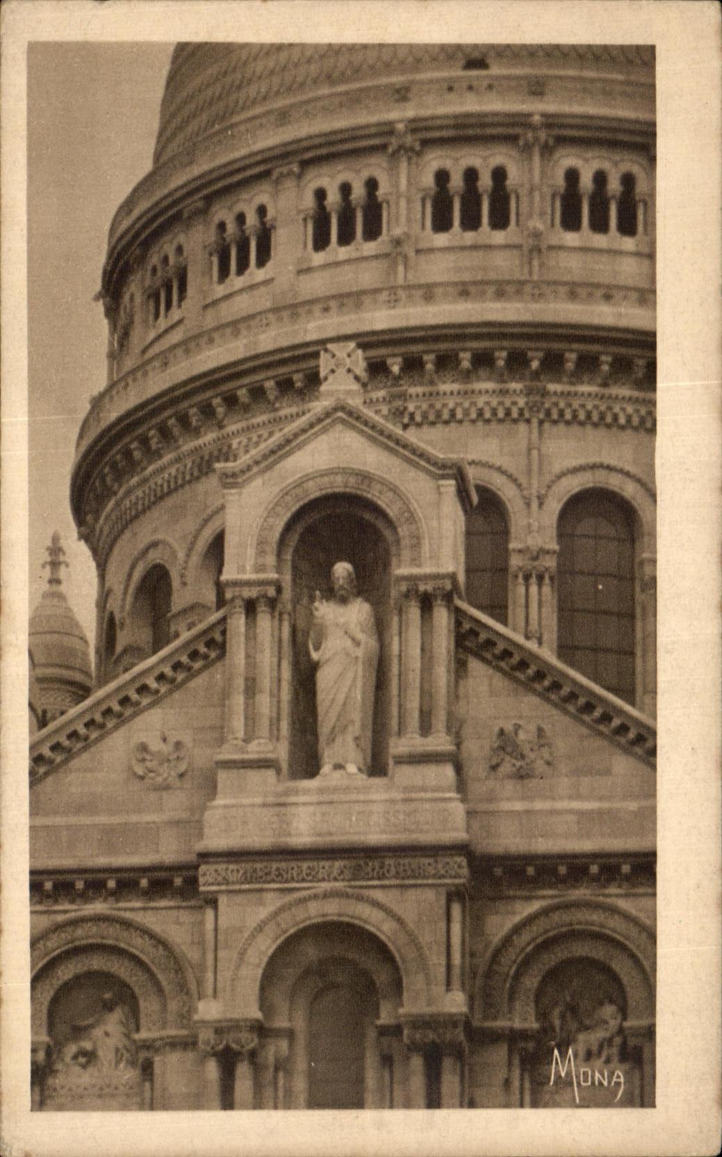 CPA Les Petits Tableaux De Paris Detail de la Basilique de Montmartre