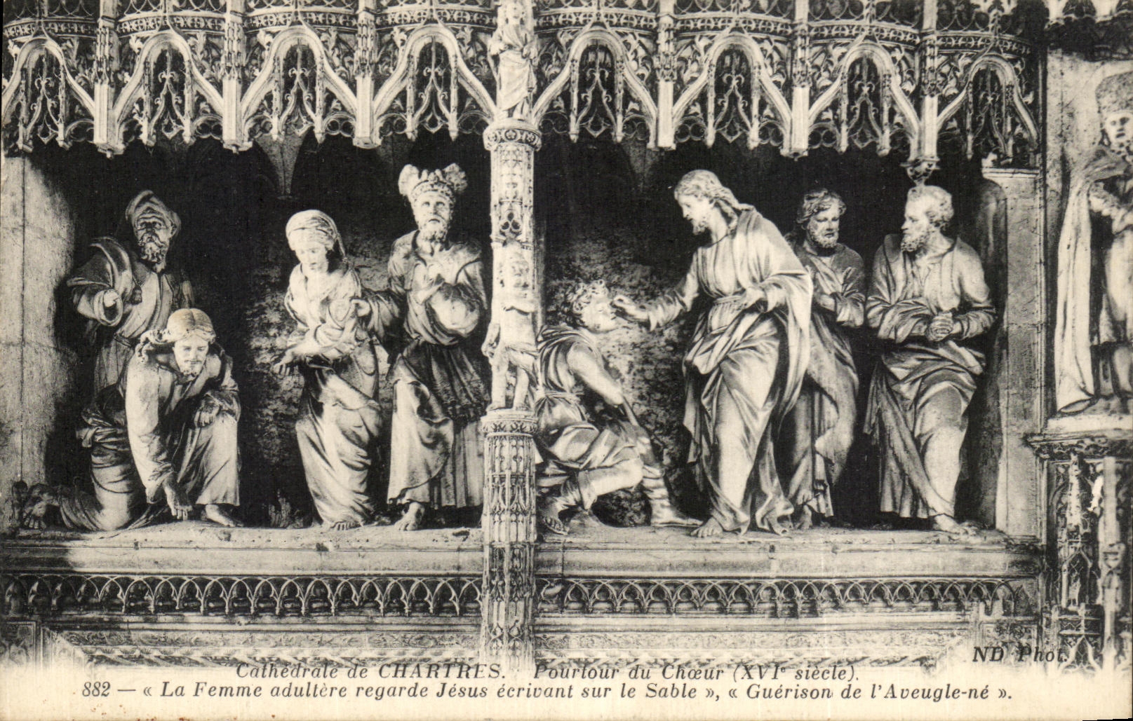 CPA Cathedral of Chartres circumference of the chorus