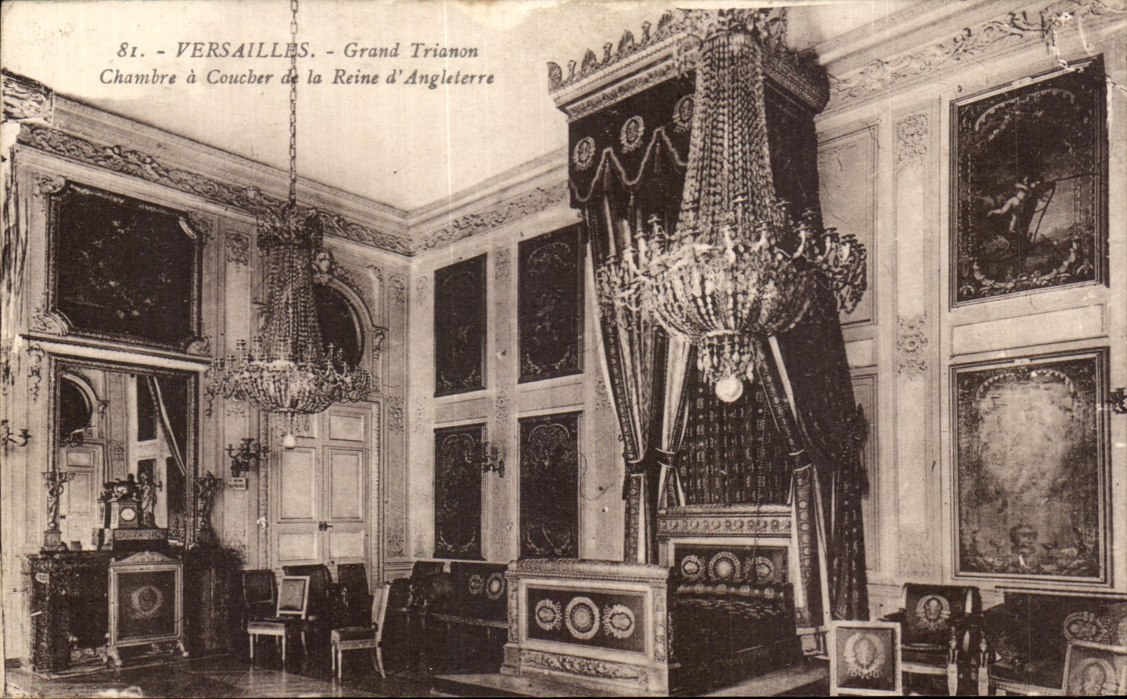 CPA Versailles Galerie Trianon Chambre A Coucher De La Reine D Angleterre