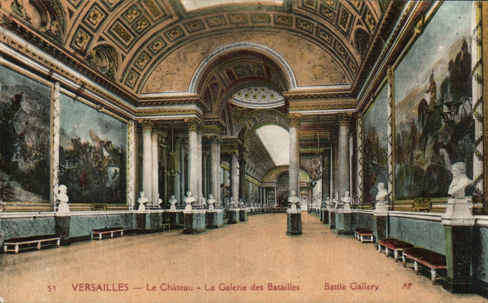 CPA Versailles Le Chateau La Galerie Des Batailles 