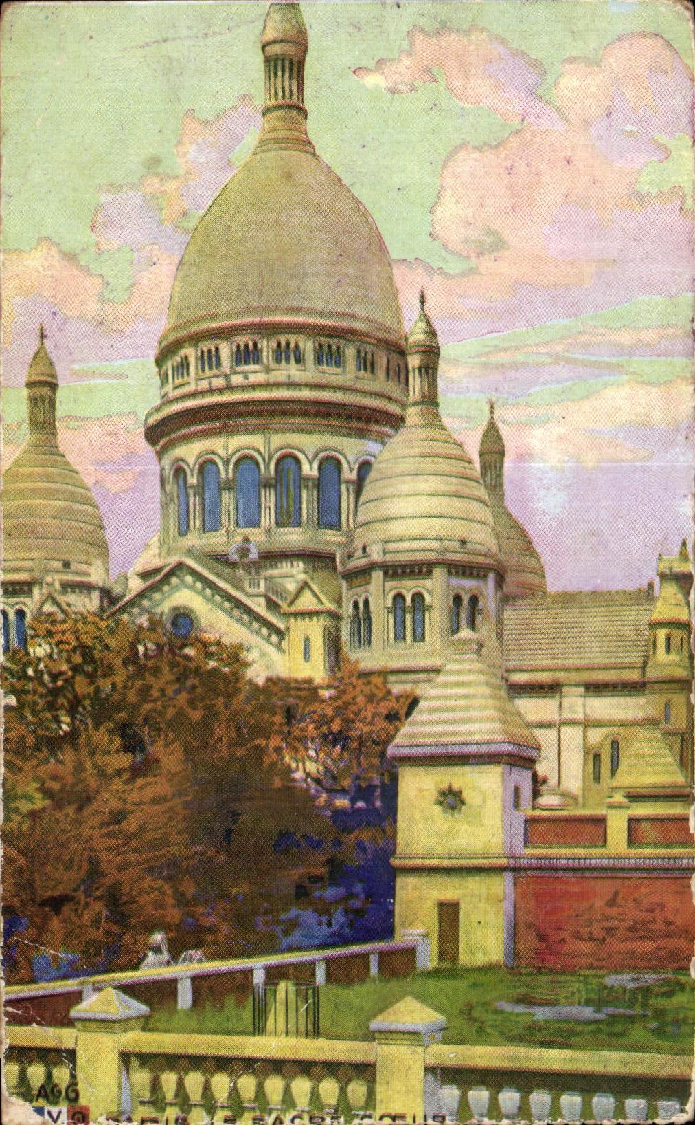 CPA Paris Crowns Montmartre Heart