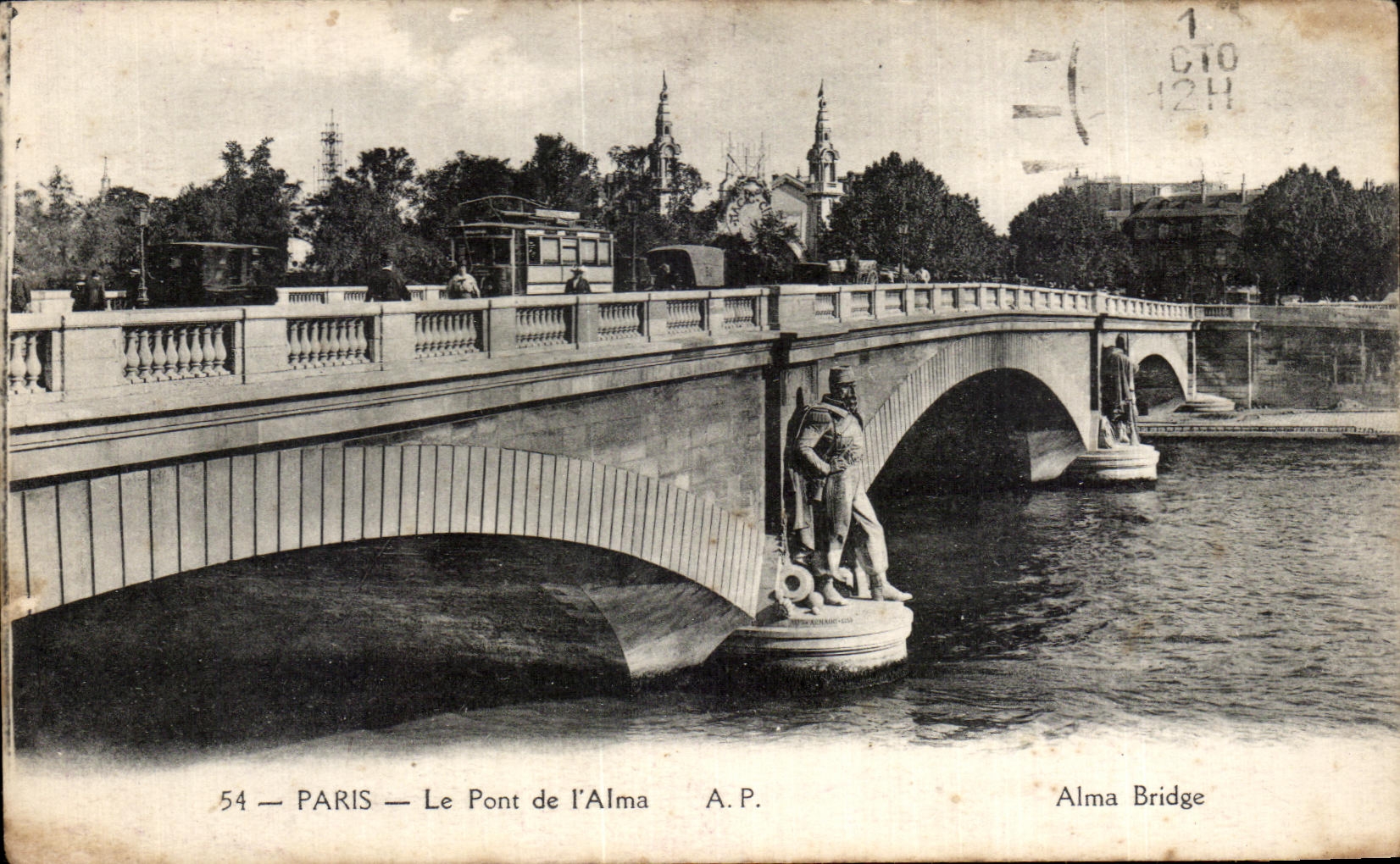 CPA Paris Le Pont de l'Alma 