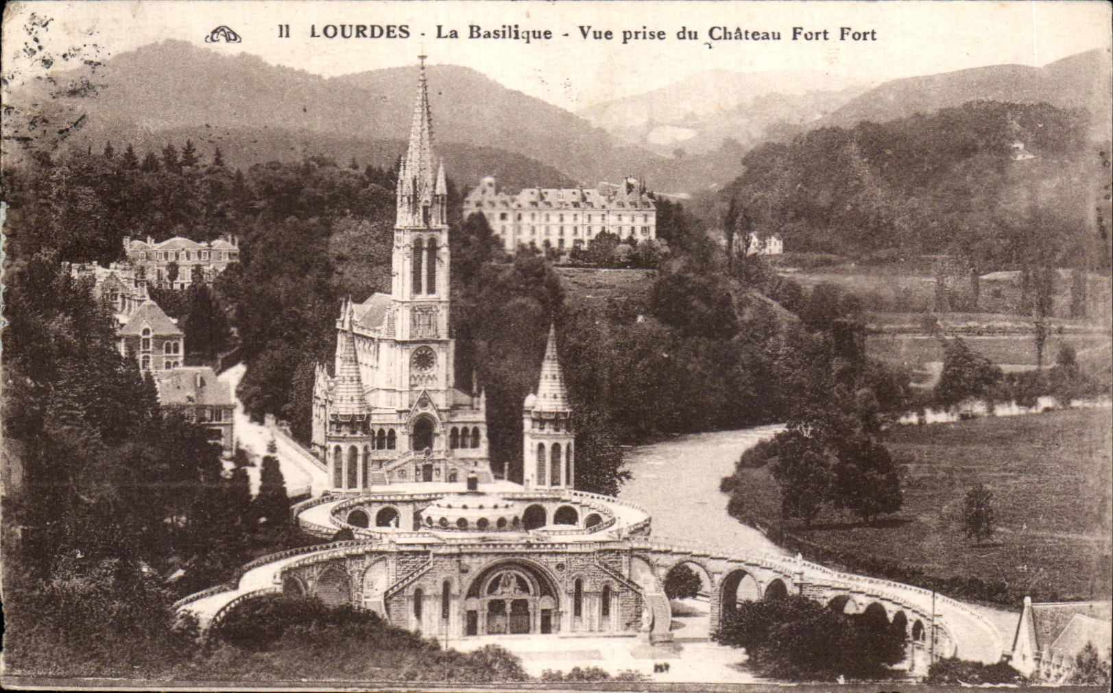 CPA Lourdes the basilica