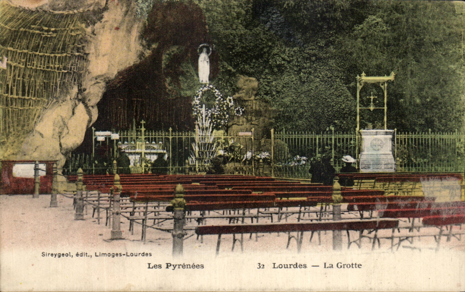 CPA the Pyrenees Lourdes the Cave