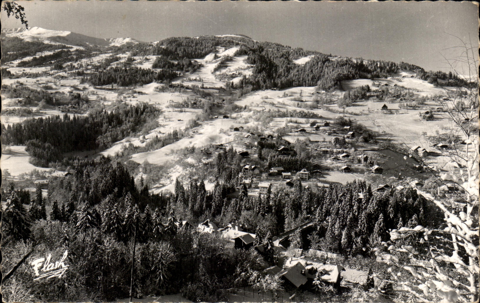 CPA Saint Gervais sous la neige le Mont d'Arbois Bettex les pistes de ski