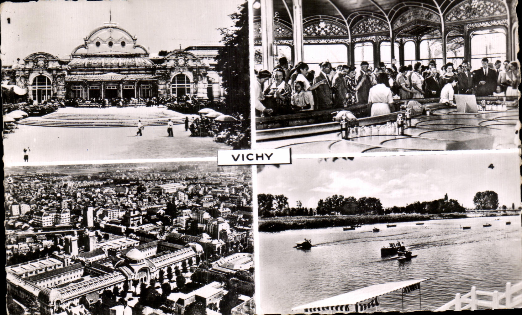 CPA Vichy Le Grand Casino La Source Chomel Vue Aerienne