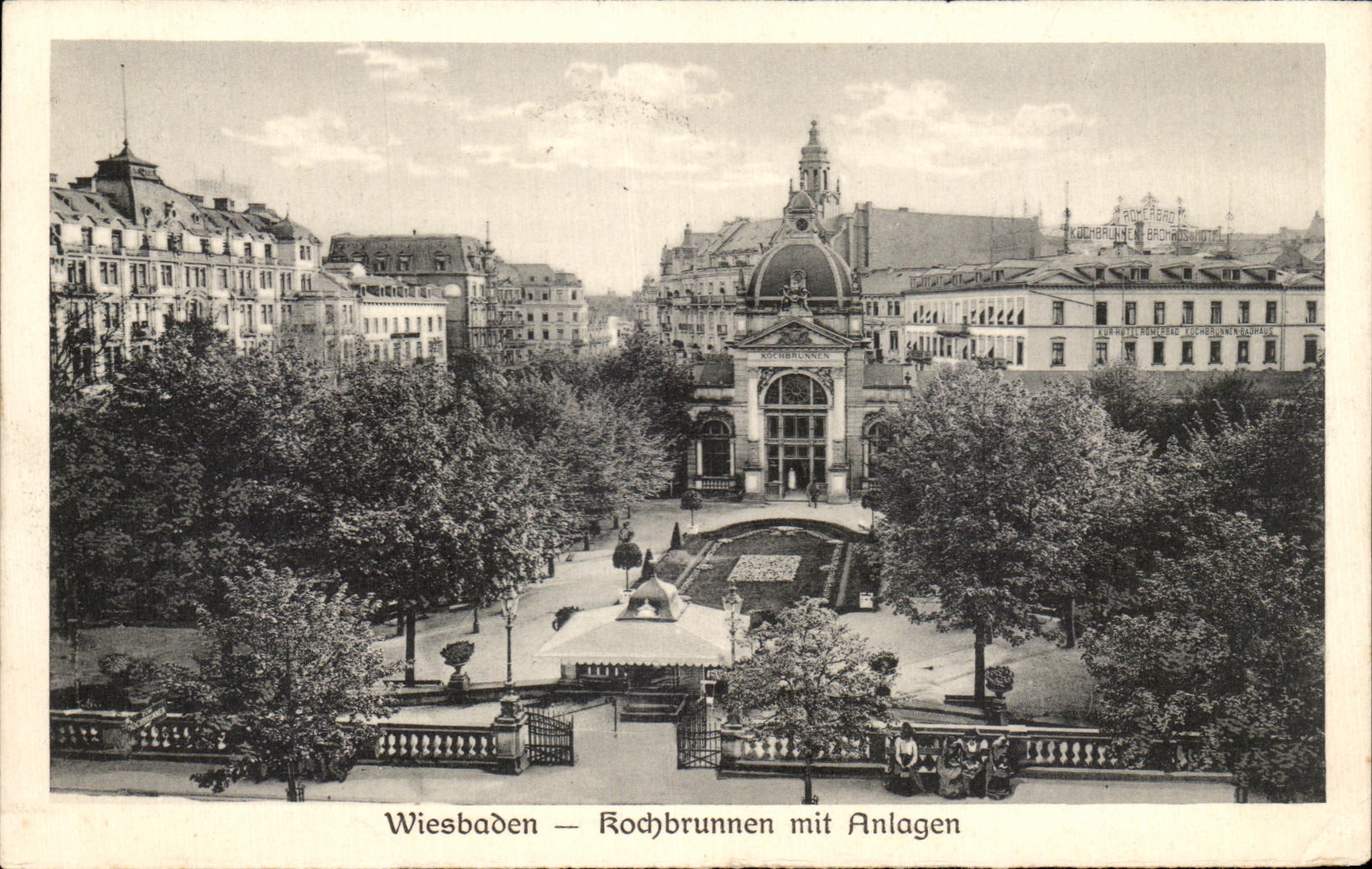 CPA Wiesbaden Hochbrunnen mit Anlagen