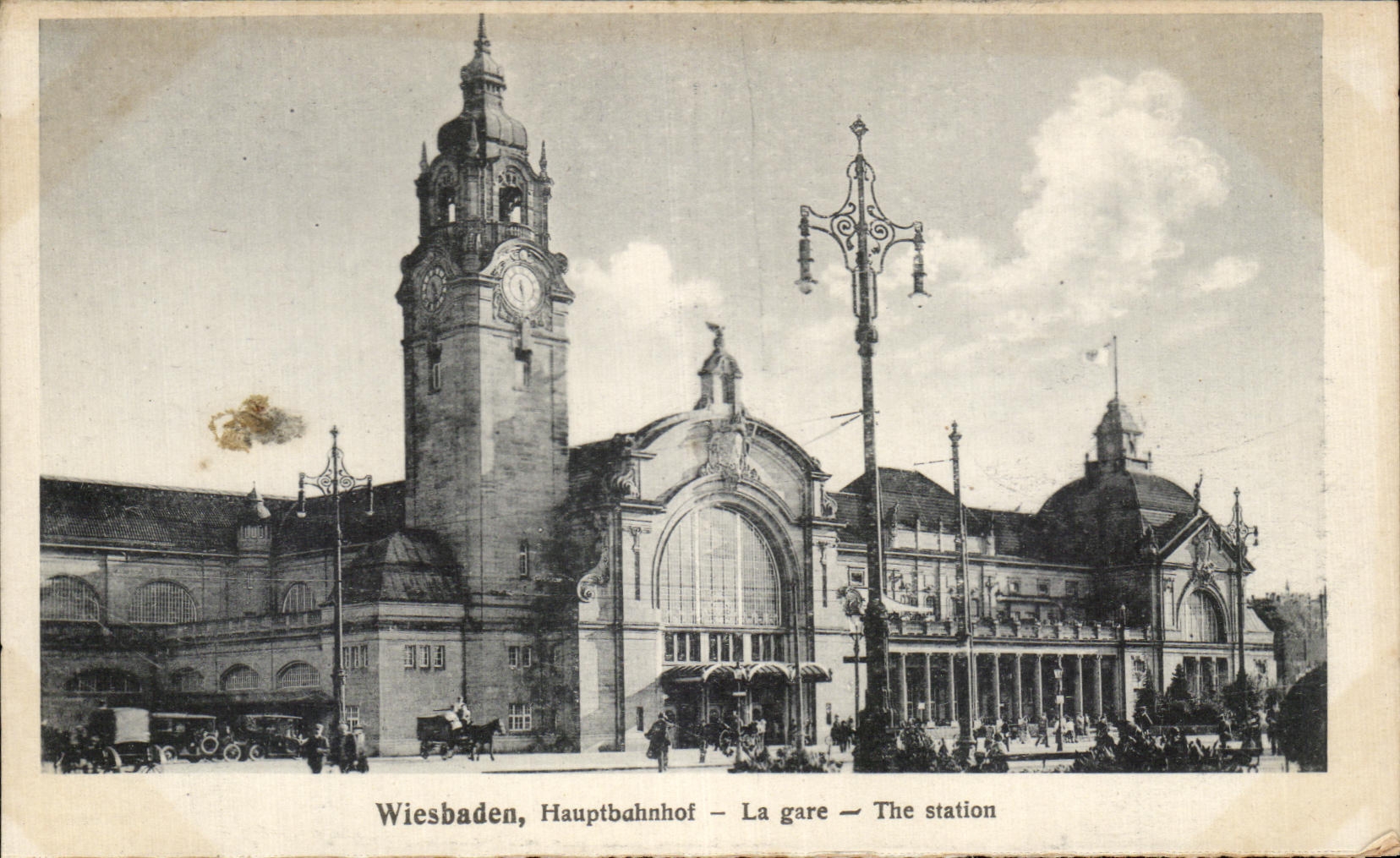 CPA Wiesbaden Haupthabanhof La gare The Station