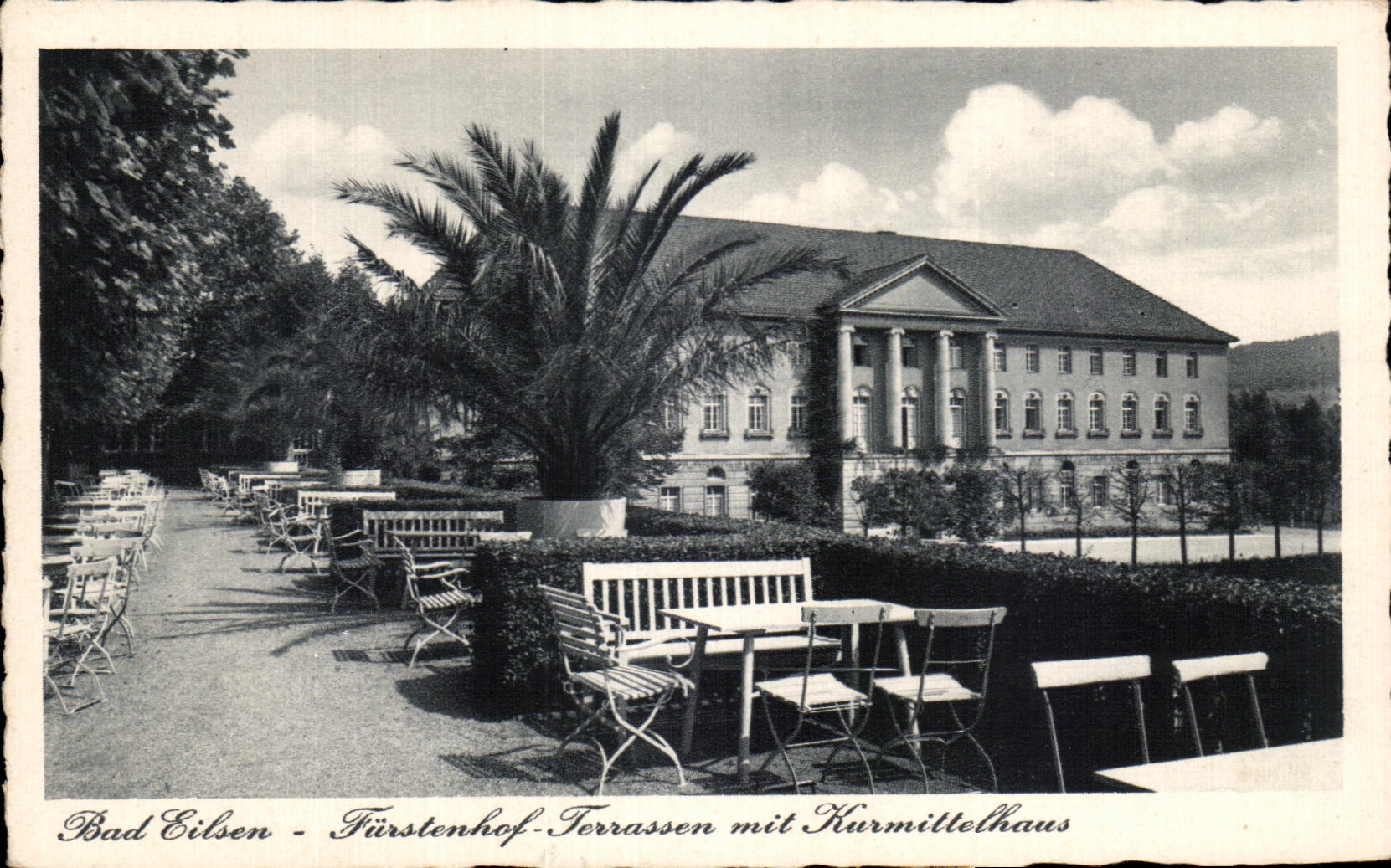 CPA Bad Eilsen Furstenhof Terrassen mit Kurmittelhaus