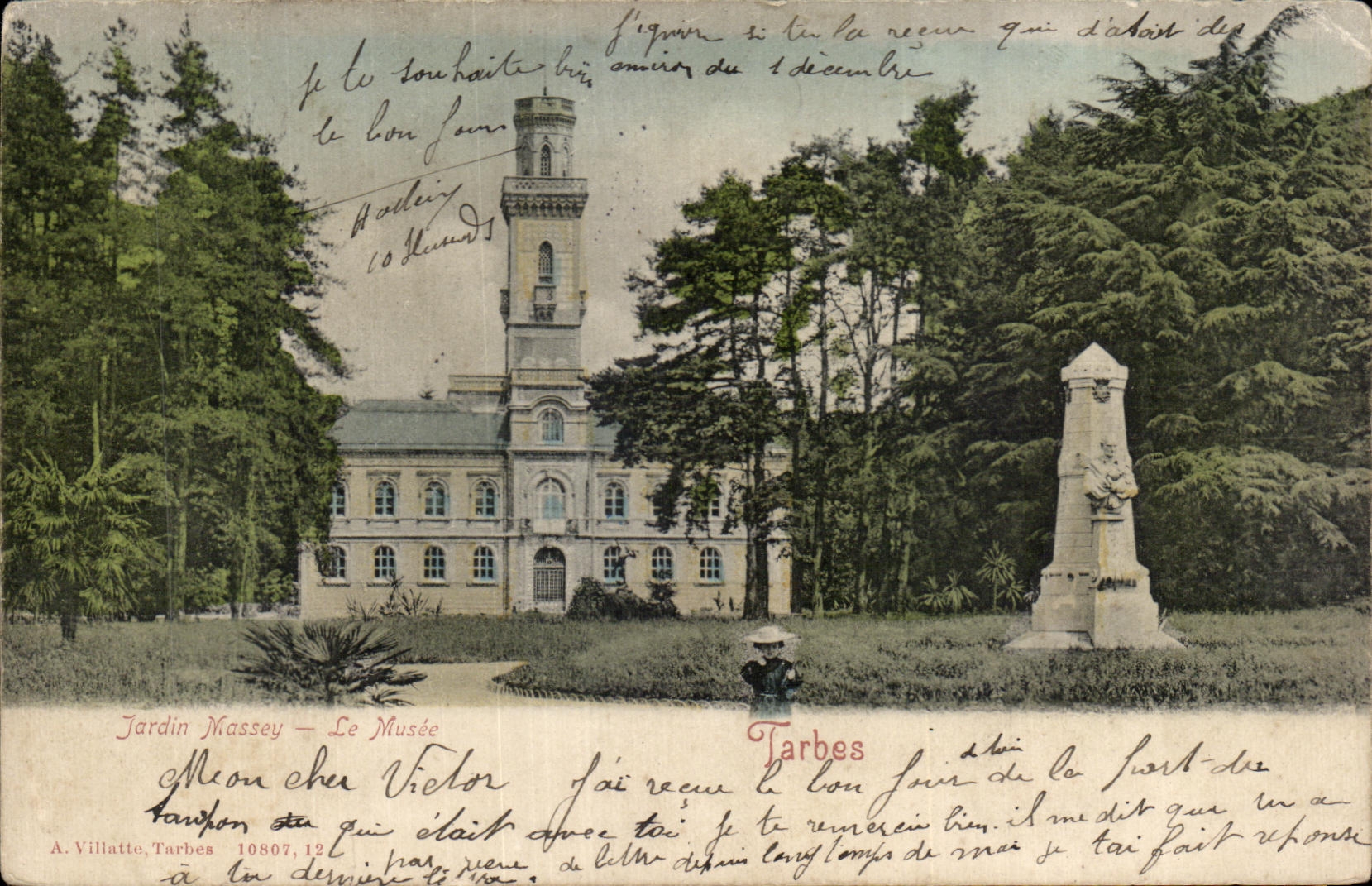 CPA Tarbes Massey Garden the museum